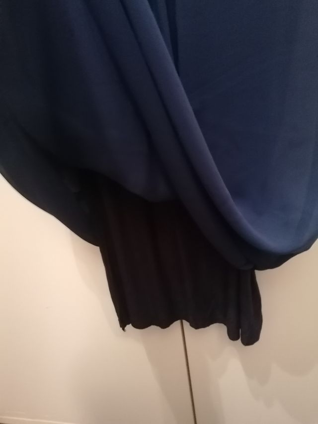 Vestito blu doppio strato