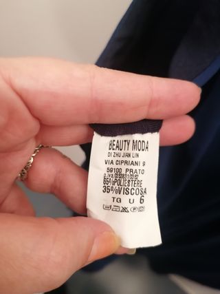 Vestito blu doppio strato