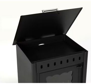 Estufa de leña con salida atras y horno 66x60x48