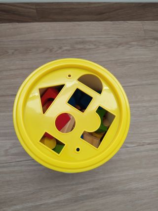 Cubo bloques de madera 100 piezas 