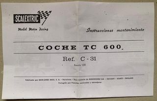 Scalextric Seat TC 600 C-31 rojo EXIN SCX Triang