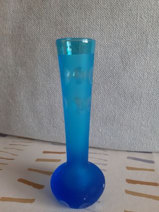 Vasetto blu in vetro