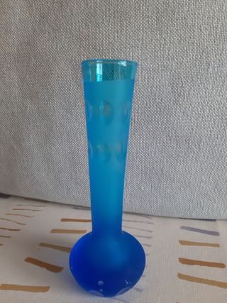 Vasetto blu in vetro