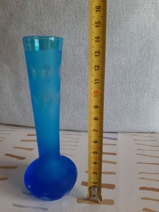Vasetto blu in vetro