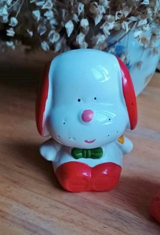 Coppia salvadanaio vintage anni 80 in ceramica