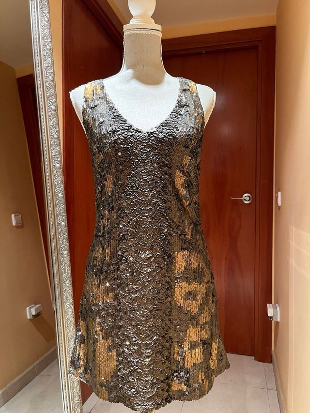 Mini vestido fiesta de lentejuelas de bdba