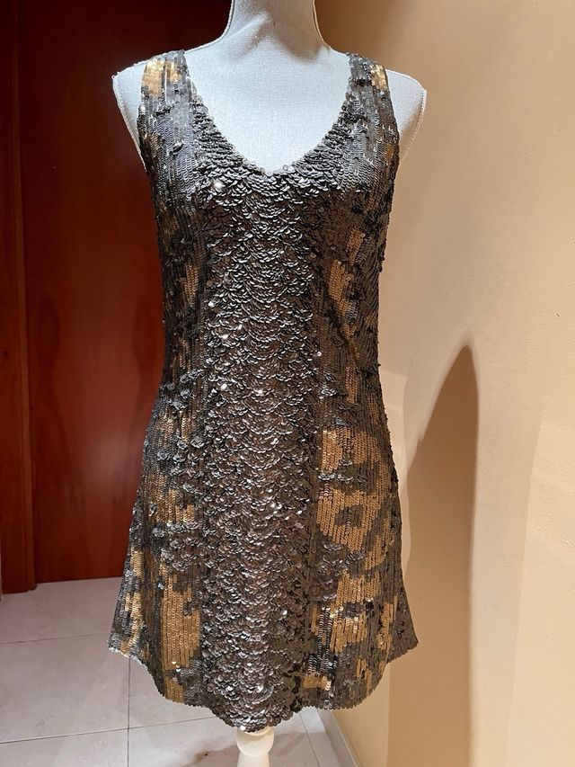 Mini vestido fiesta de lentejuelas de bdba
