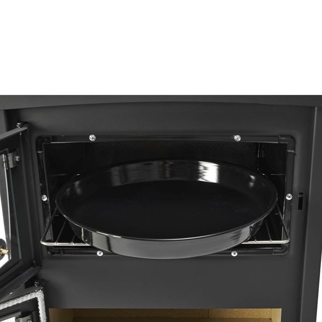 Estufa de leña con horno vitrificado