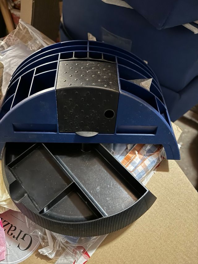 Portapenne blu vintage