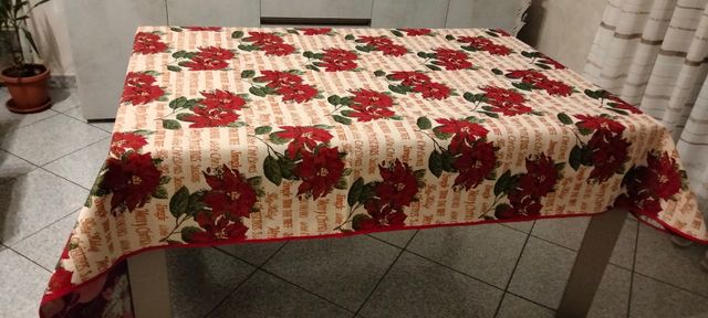 Copritavolo natalizio slitta per 12