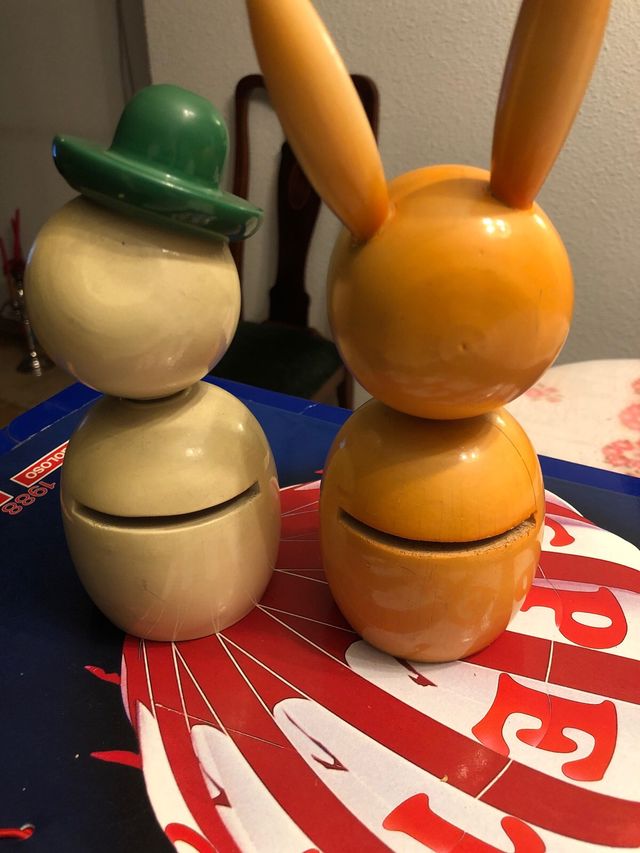 Animales Huchas madera antiguos,