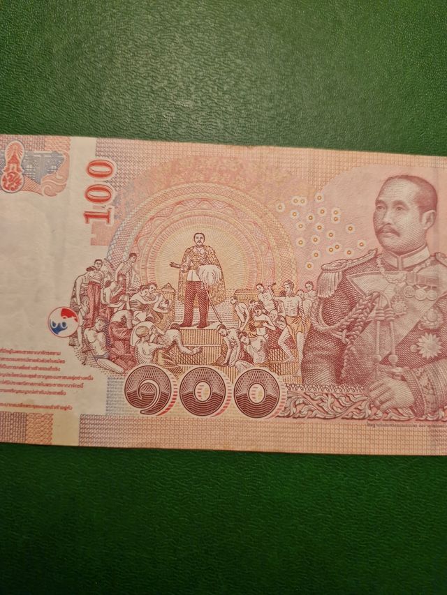 Banconota 100 Bath Thailandia