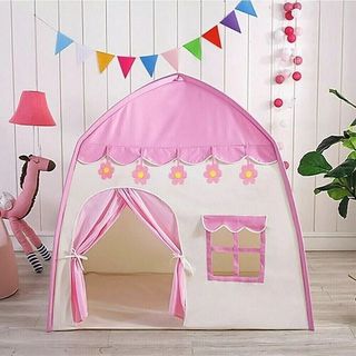 ✅  Tenda gioco rosa per bambine in Tessuto 126x130