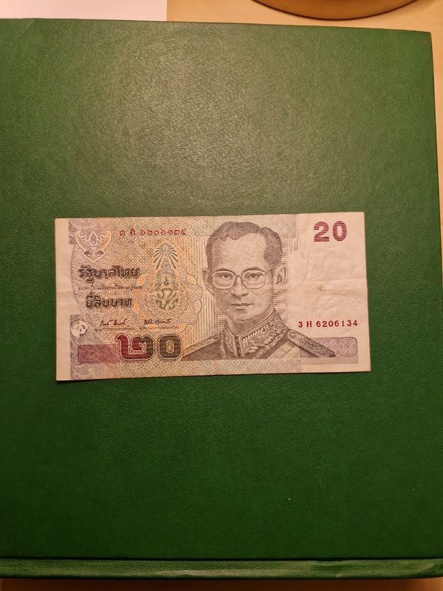 Banconota 20 Bath Thailandia