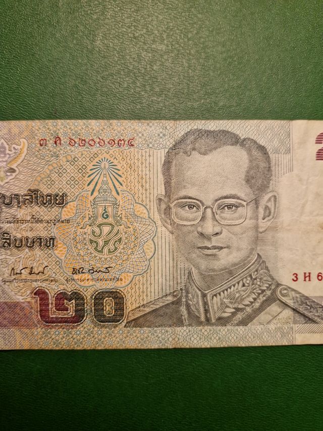 Banconota 20 Bath Thailandia