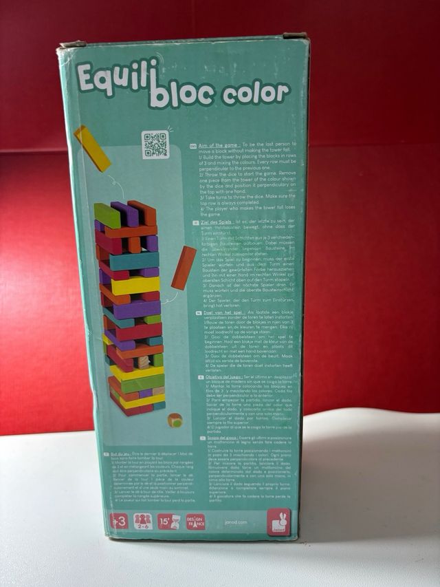 Equilobloc color, bloques de construcción de mader