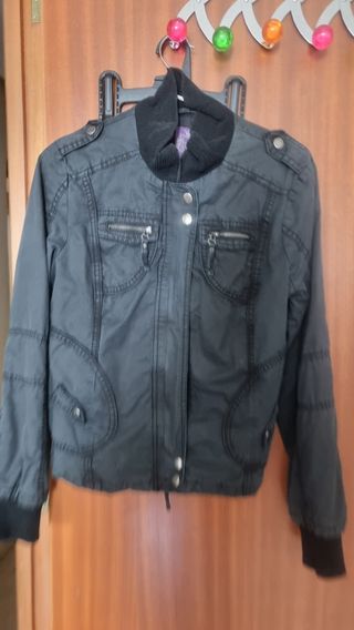 Cazadora vaquera negra talla s