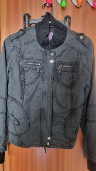 Cazadora vaquera negra talla s