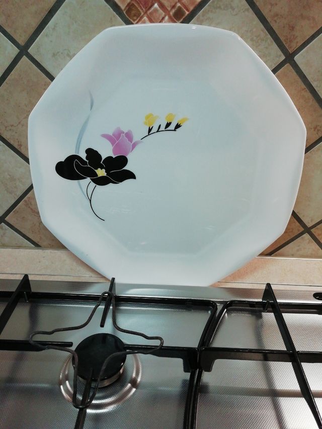 Piatto decorazione arcopal 