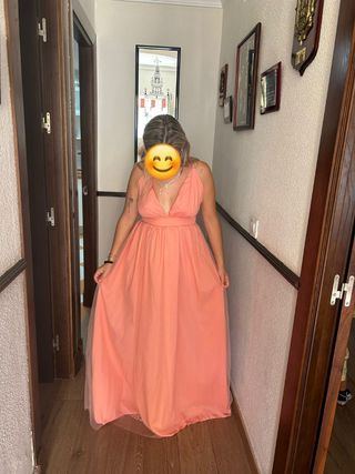Vestido salmon fiesta
