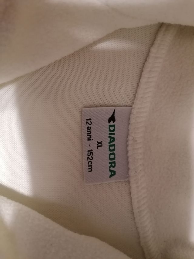 Pile unisex bianco 12 anni Diadora