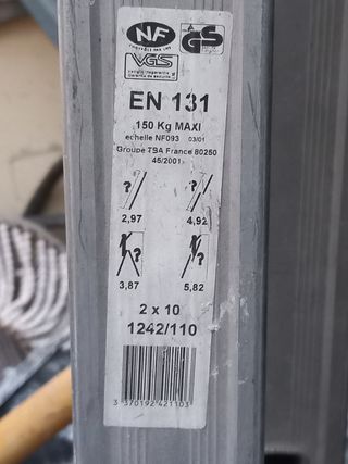 ESCALERA DE ALUMINIO 6 METROS 