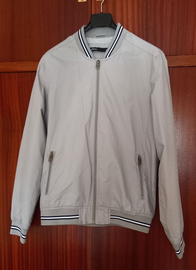 Cazadora bomber hombre gris claro Lefties