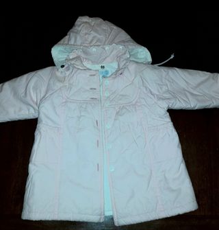 Giubbotto tg12 mesi rosa con cappuccio staccabile 
