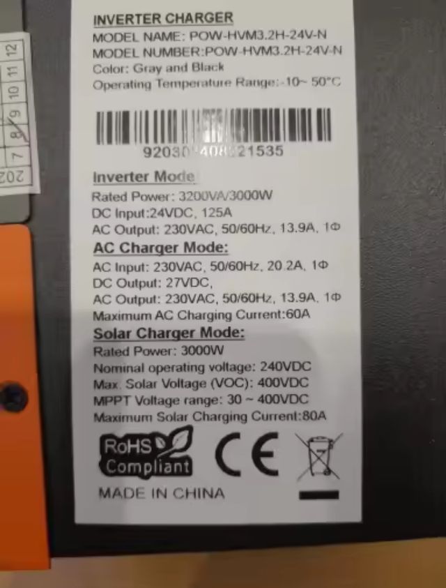 Inversor solar hidrido 3000w