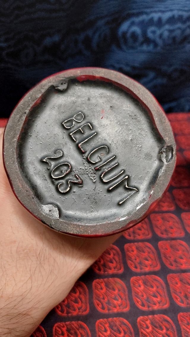 Trittico vaso art Decó ceramica thulin belgio