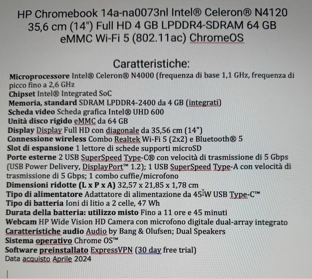 Computer portatile Hp