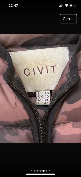 Chaqueta pluma Civit
