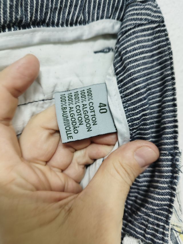 Pantalones tela cortos hombre 