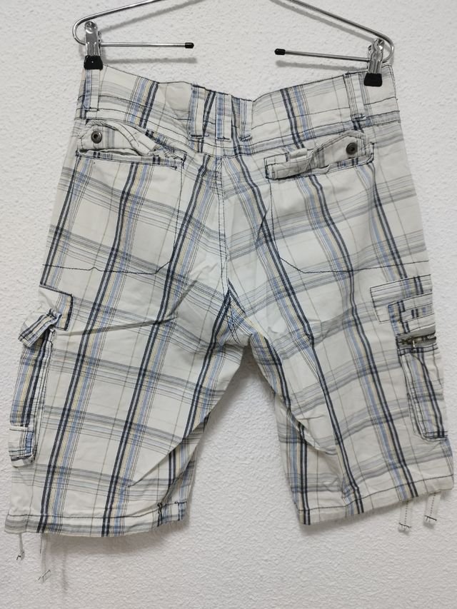 Pantalones tela cortos hombre 