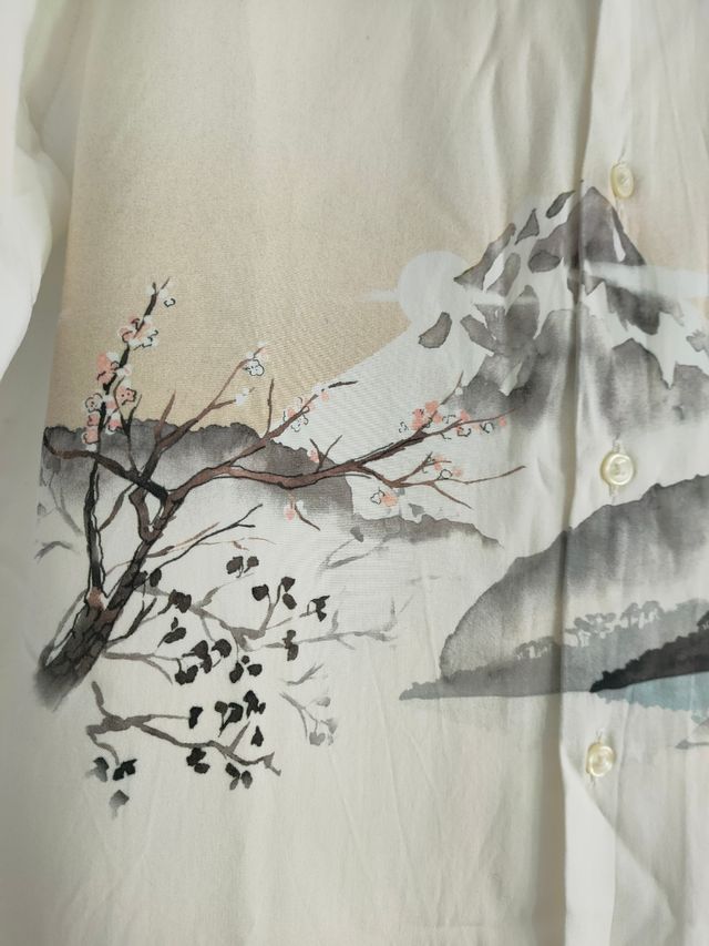 Camisa diseño paisaje japonés