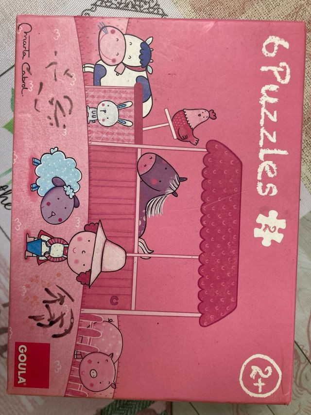 6 puzzles bebes 2 años