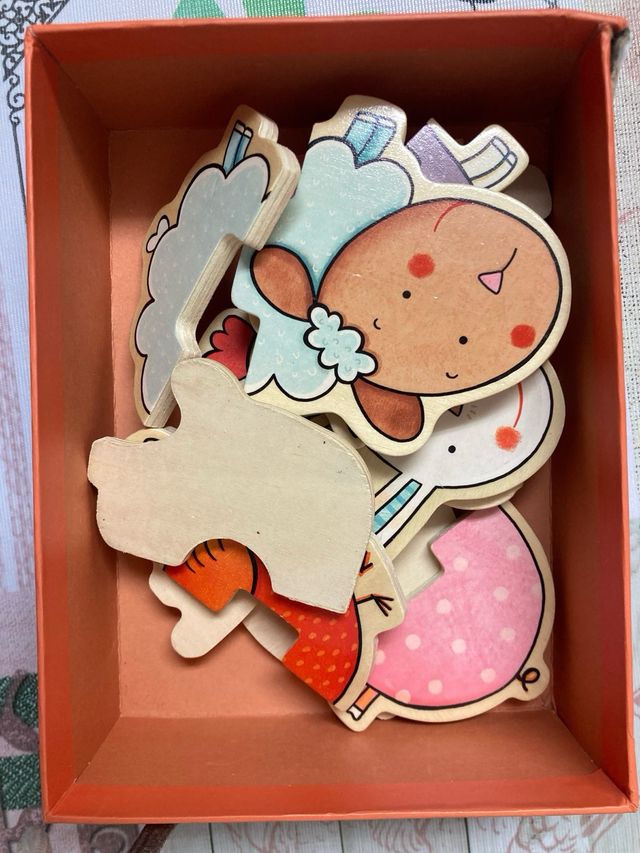 6 puzzles bebes 2 años