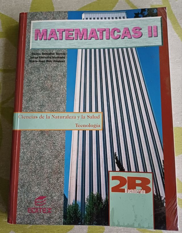 Libro de Matemáticas.  2° Bachillerato.
