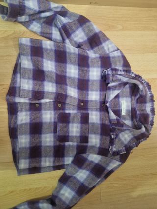 Camisa franela cuadros Zara