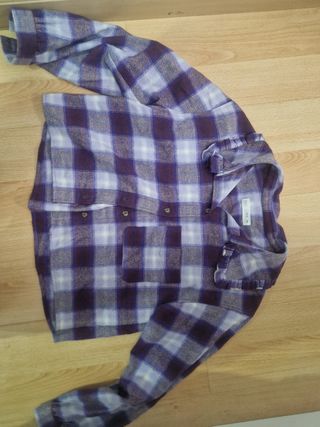 Camisa franela cuadros Zara