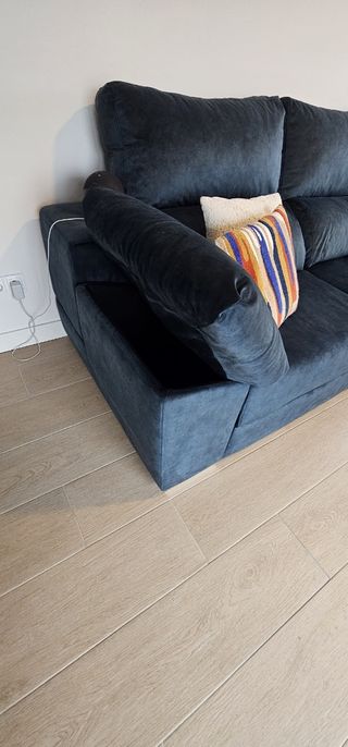 Sofá carro 2,95 x 1,00 azul petróleo