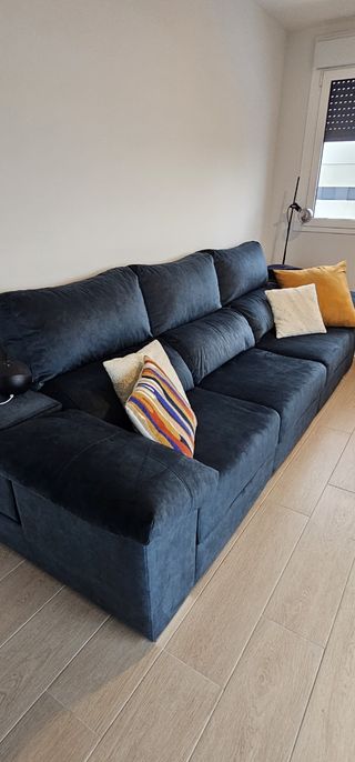 Sofá carro 2,95 x 1,00 azul petróleo