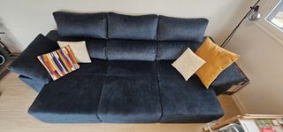 Sofá carro 2,95 x 1,00 azul petróleo