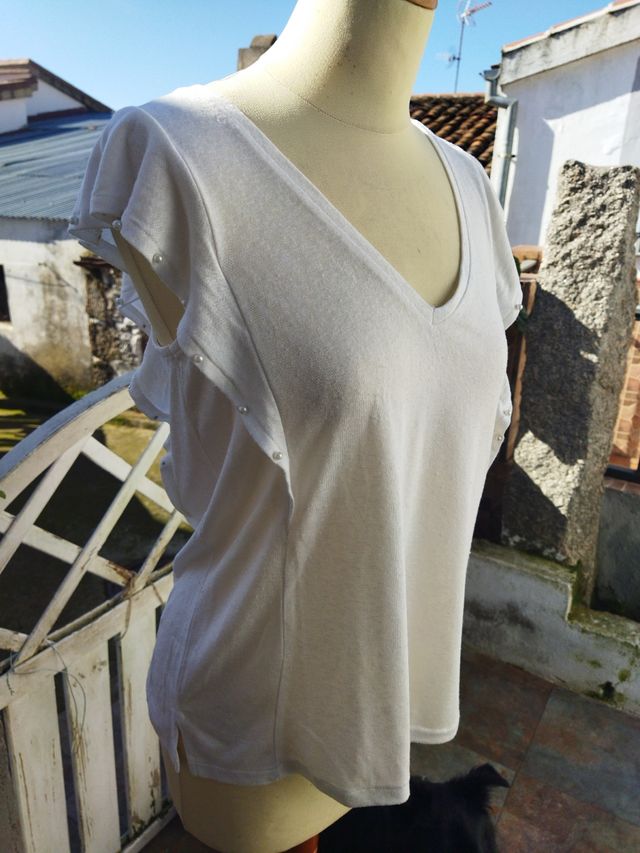 Camiseta blanca Springfield talla M