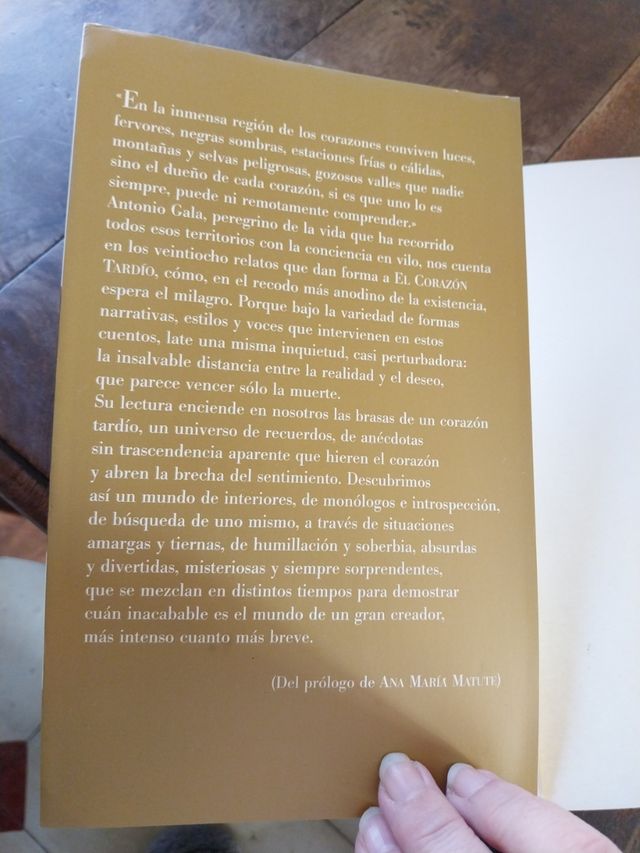 Libro El corazón tardío Antonio Gala