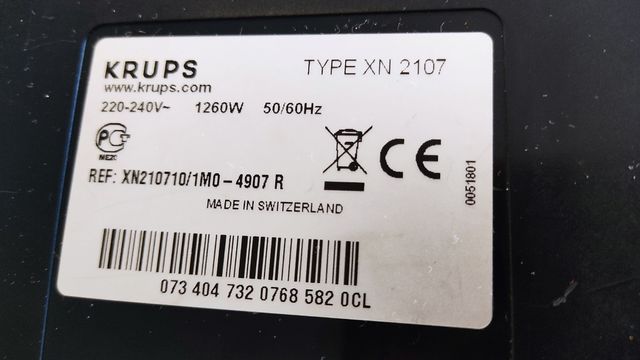 Cafetera krups Nespresso