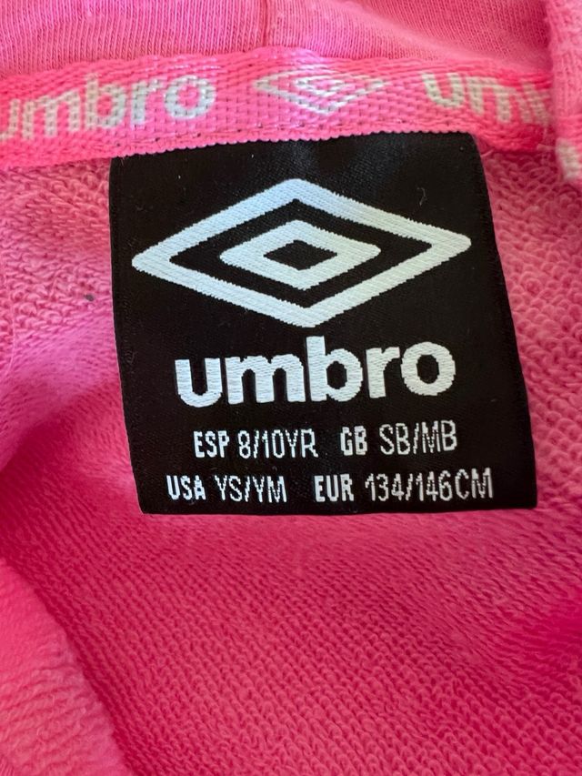 Sudadera capucha  top niña UMBRO 146cm