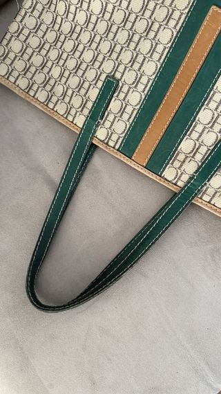 Bolso shopper Carolina Herrera monogram verde
