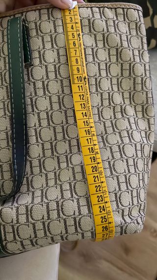 Bolso shopper Carolina Herrera monogram verde