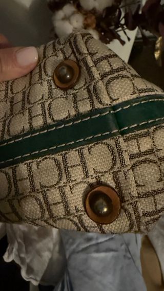 Bolso shopper Carolina Herrera monogram verde